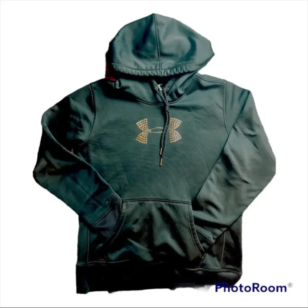 Under Armour‎ Black Bedazzle Hoodie Size Small. See Photos